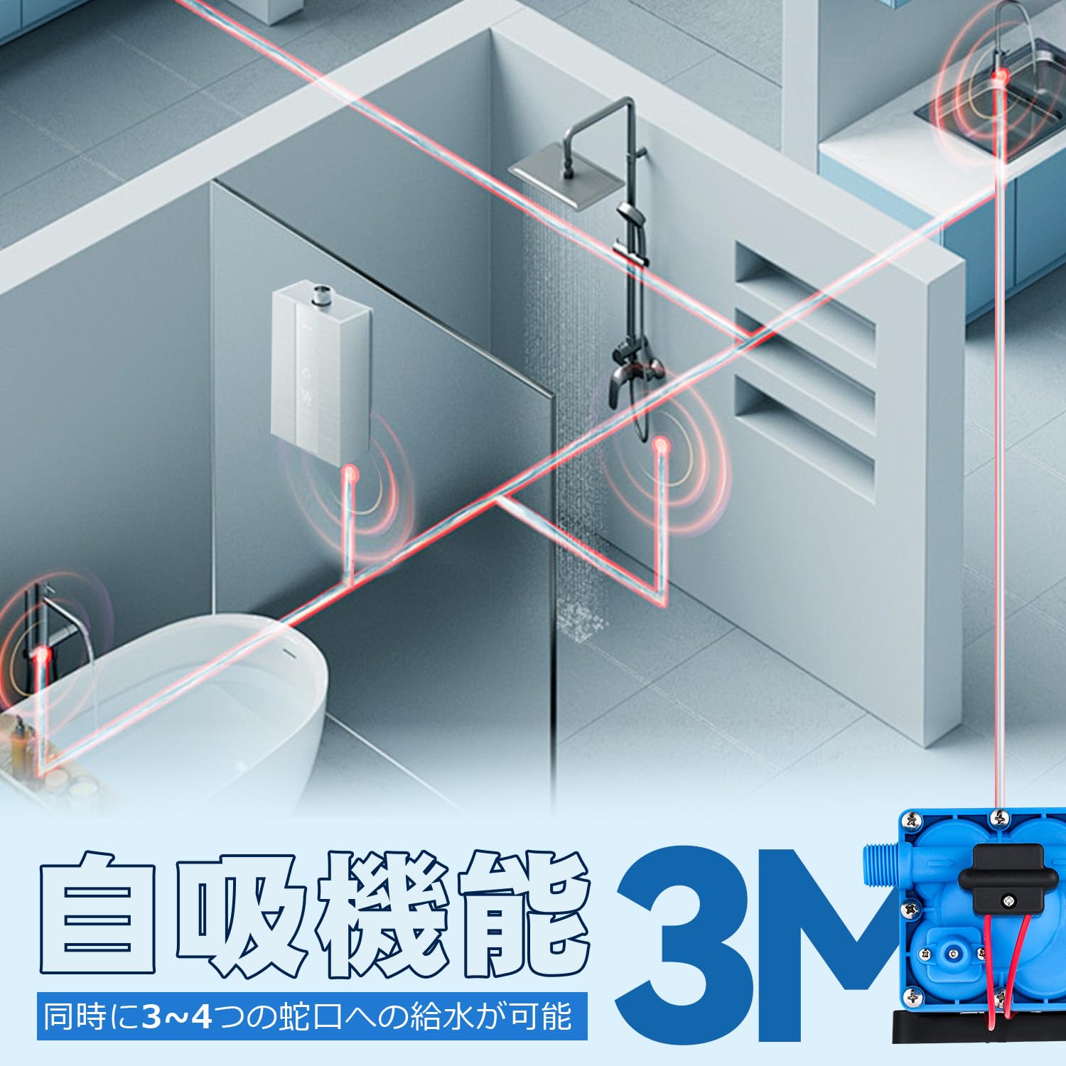 Amazon | NEWTRY ダイヤフラムポンプ 42シリーズ 給水 排水ポンプ 18.9